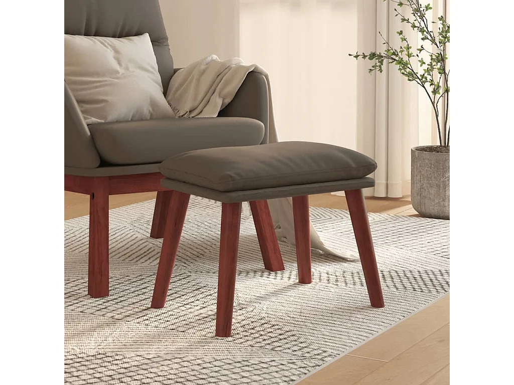 Repousa-pés cinza 45x29,5x35 cm Couro sintético