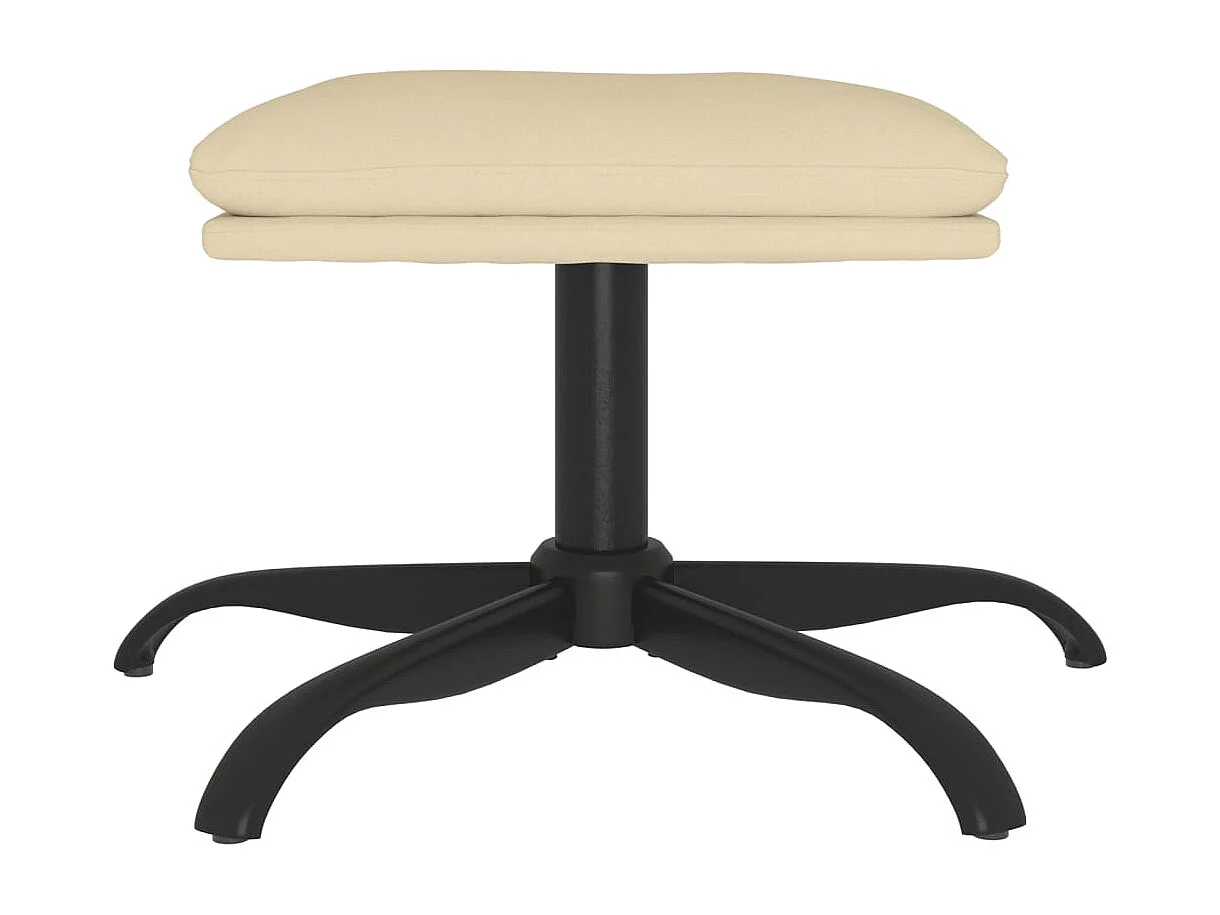 Repose-pied Crème 60x60x36 cm Tissu