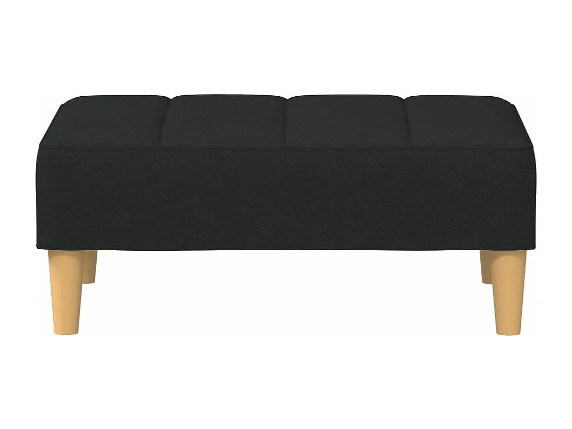 Repose-pied noir 77x55x31 cm tissu