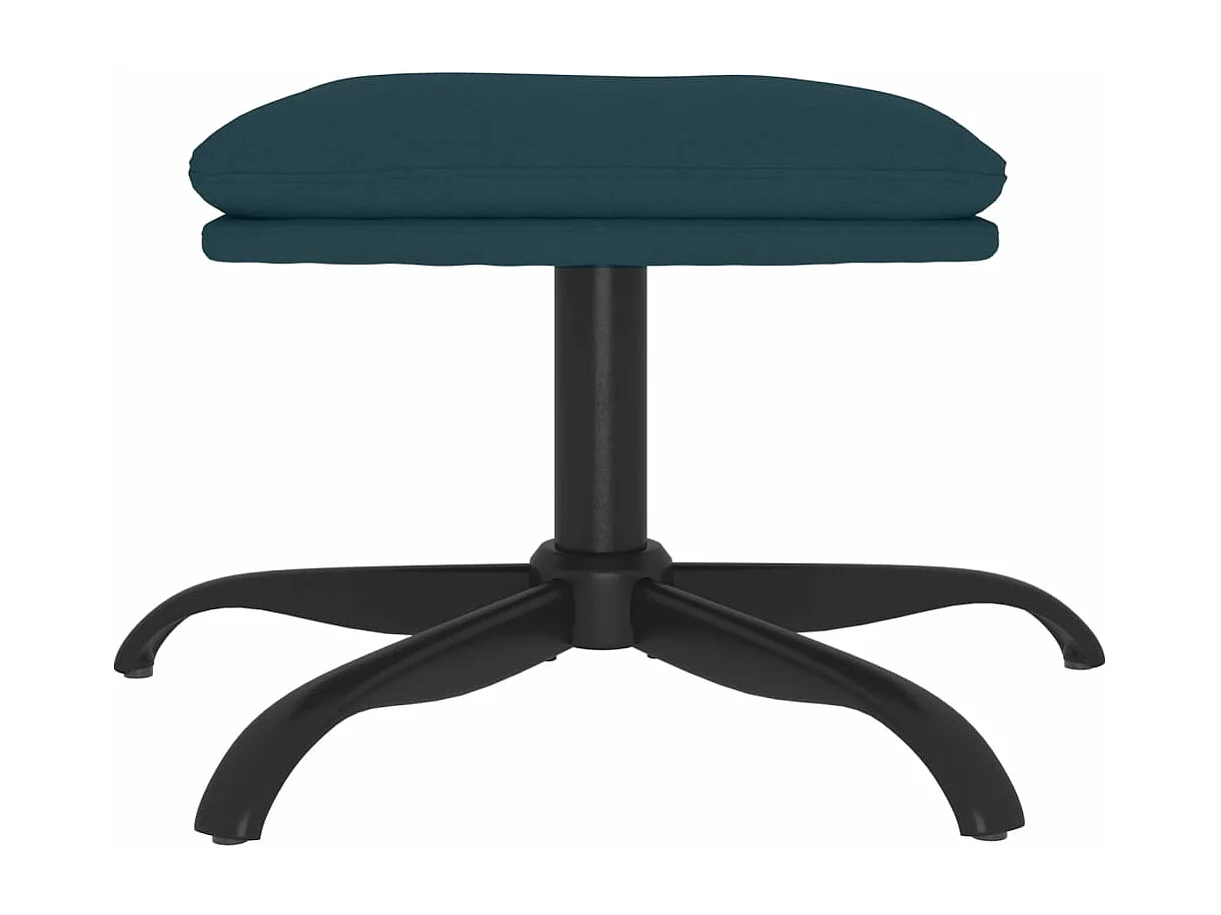 Poggiapiedi Blu 60x60x36 cm Velluto