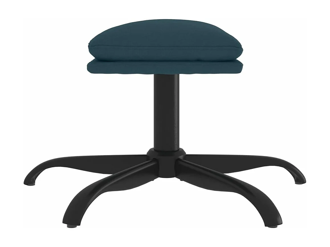 Poggiapiedi Blu 60x60x36 cm Velluto