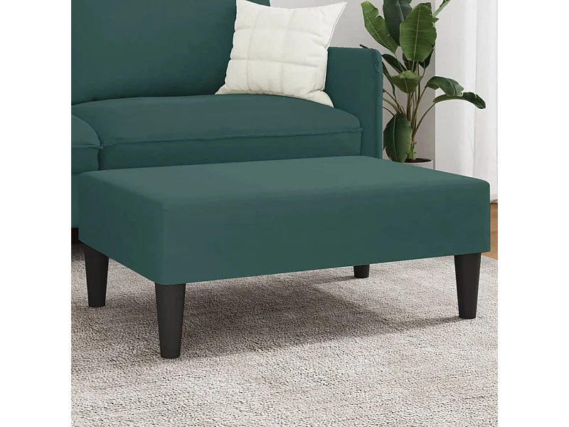 Repose-pied vert foncé 77x55x31 cm velours