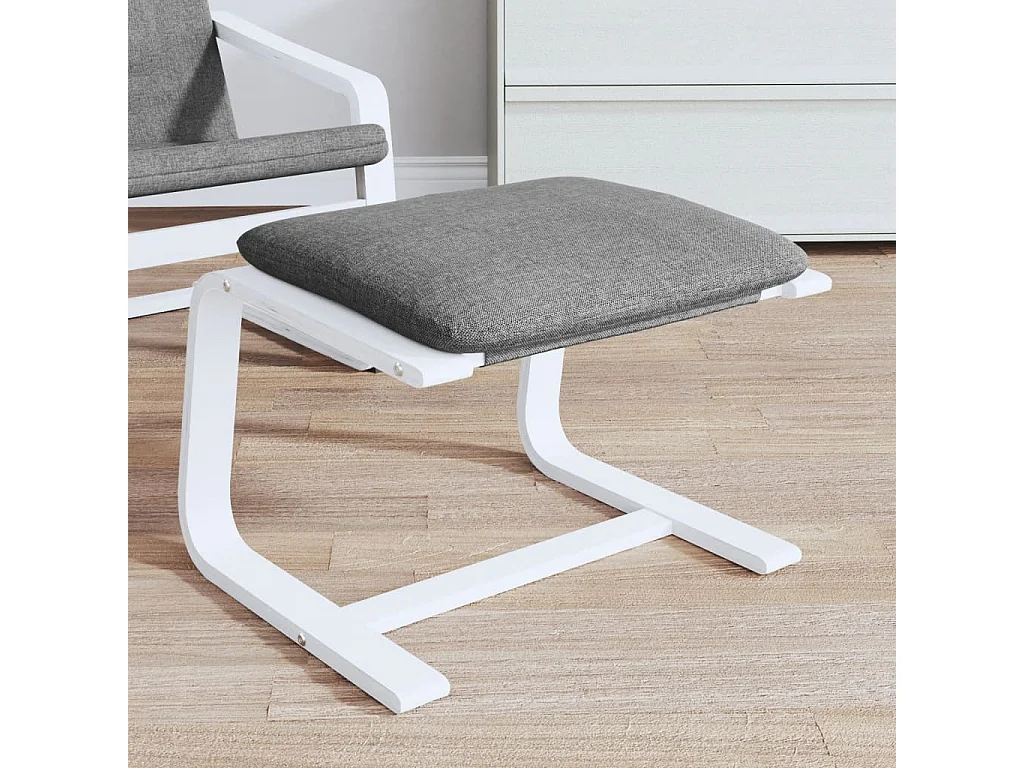 Repousa-pés Cinza escuro 51x41x40 cm Tecido