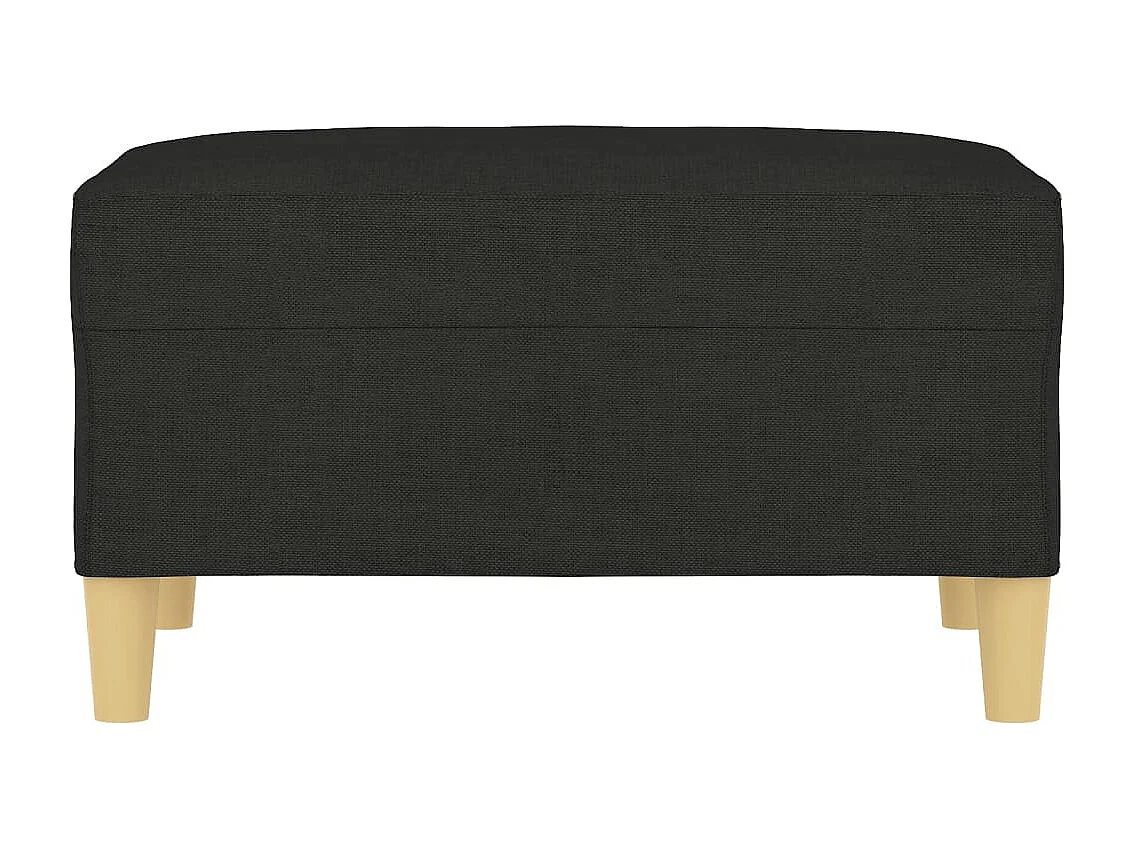 Poggiapiedi Nero 70x55x41 cm Tessuto