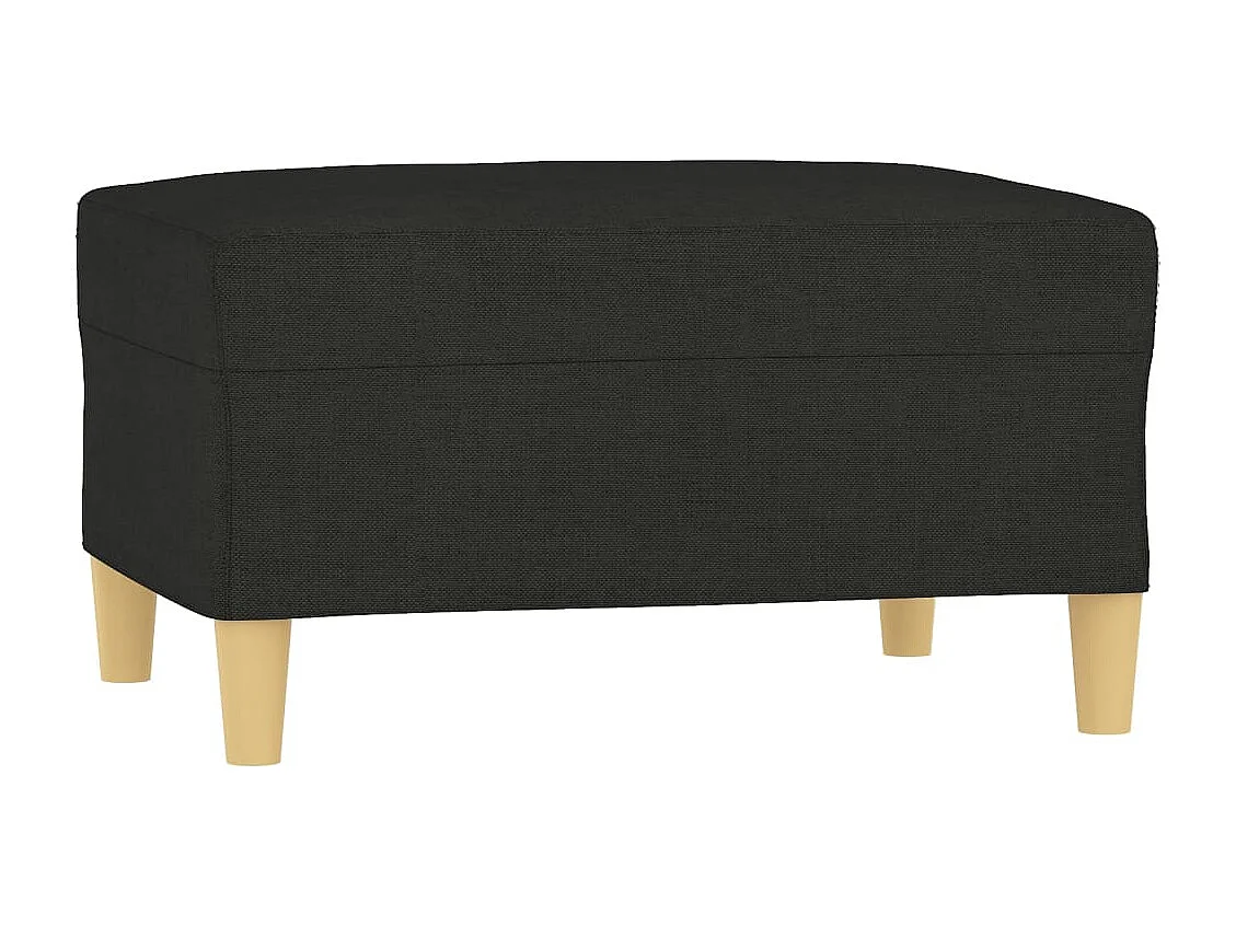 Repose-pied Noir 70x55x41 cm Tissu