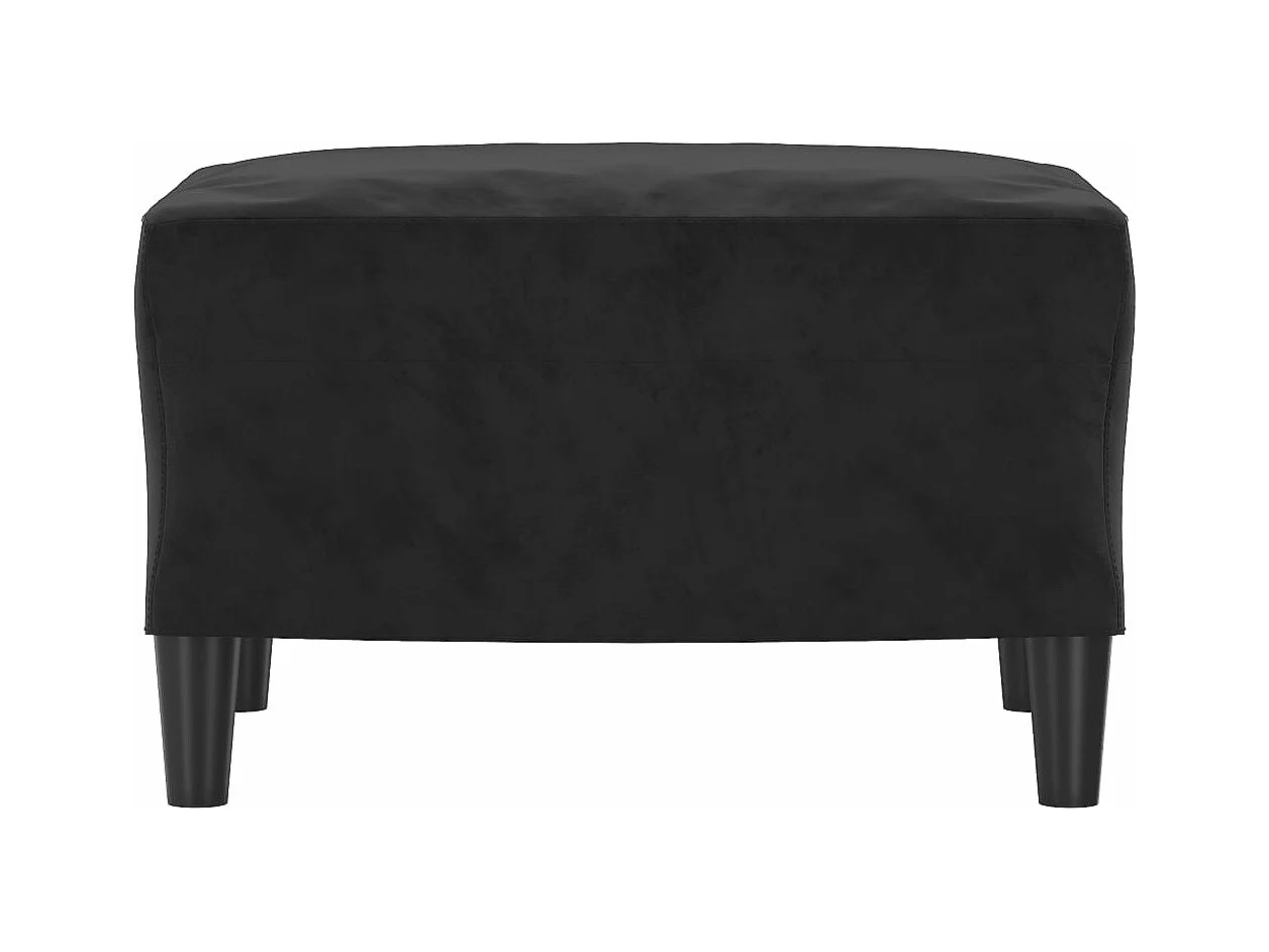 Reposapiés negro 60x50x41 cm Terciopelo