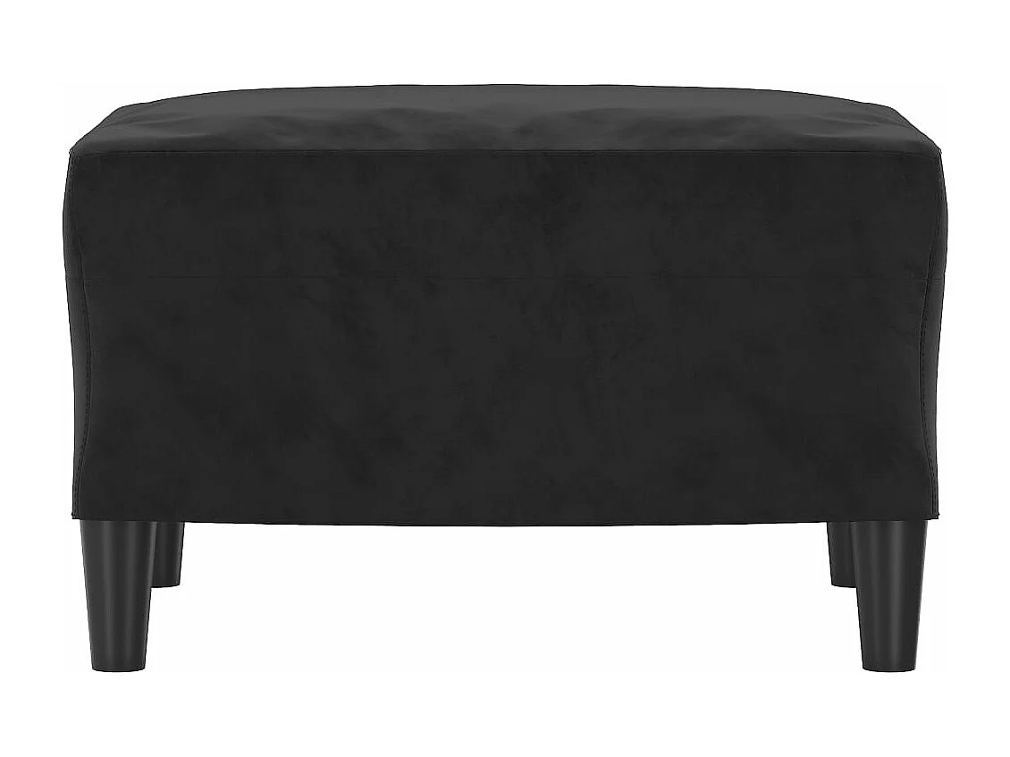 Repose-pied Noir 60x50x41 cm Velours