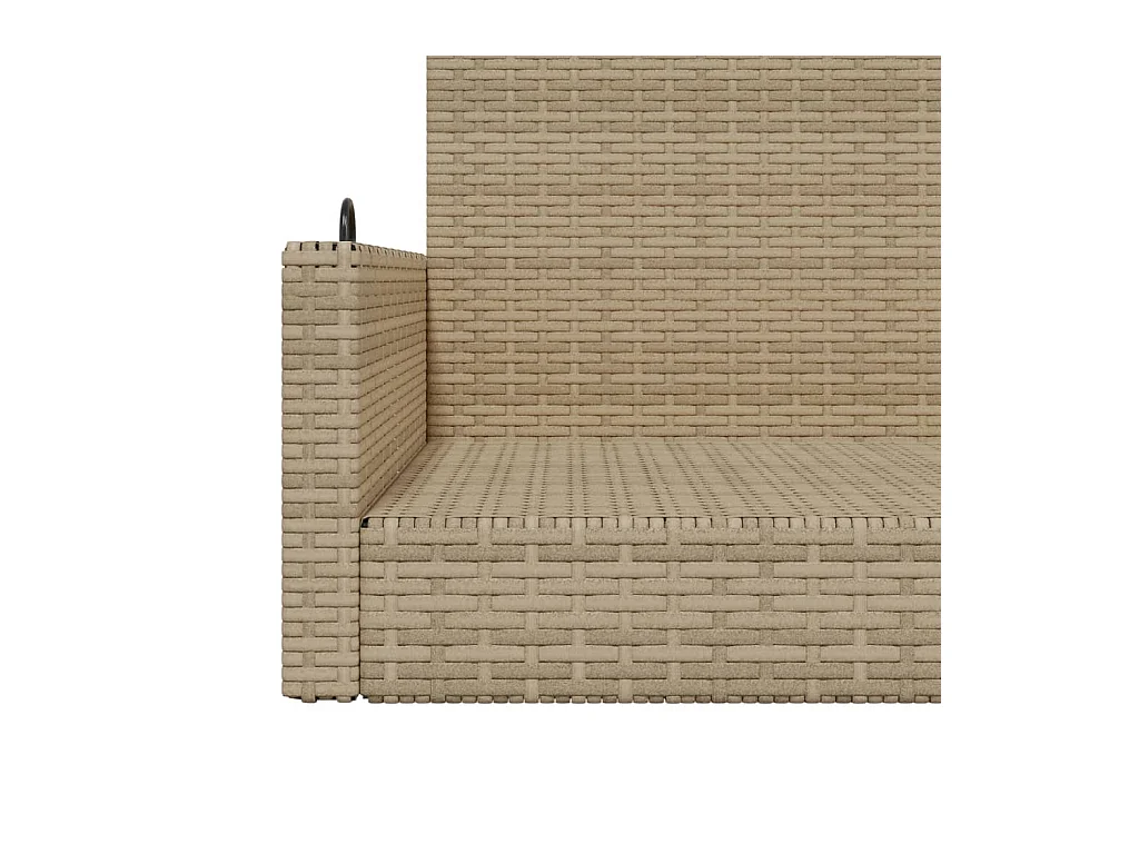 Balancelle beige 119x56x48 cm résine tressée