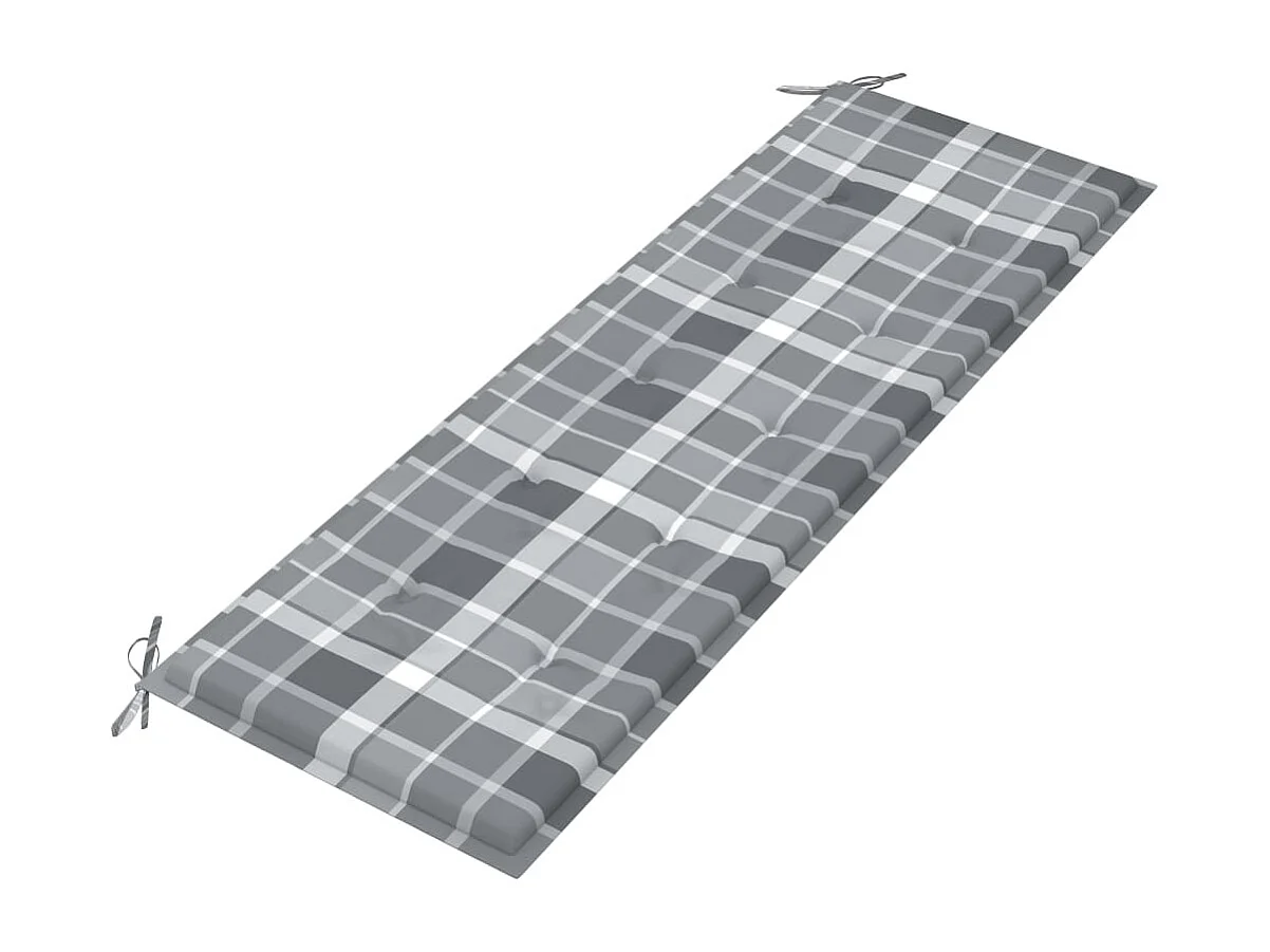 Banc de jardin 3 places avec coussin 150 cm Bois d'eucalyptus