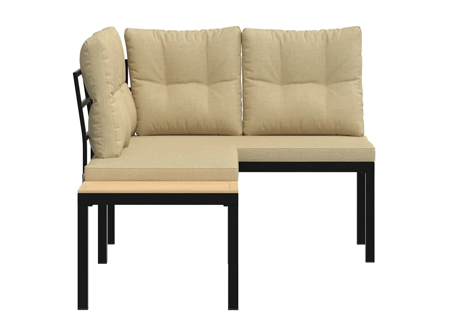 Bancs de jardin avec coussins lot de 2 acier enduit de poudre