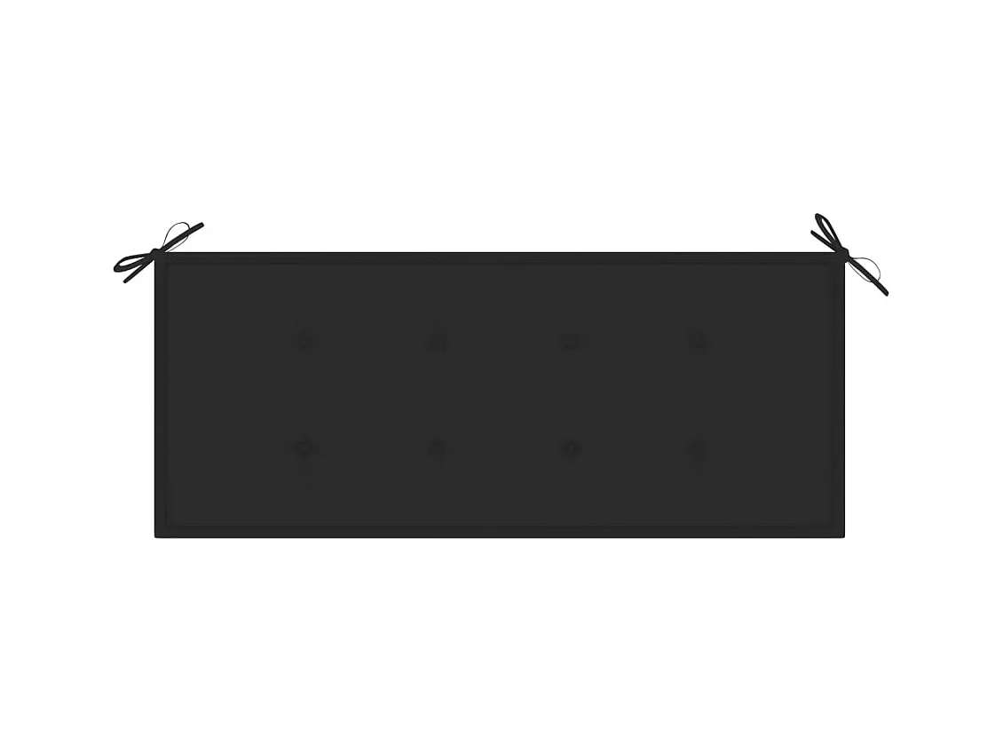 Banc de jardin 2 places avec coussin 120 cm Bois d'eucalyptus
