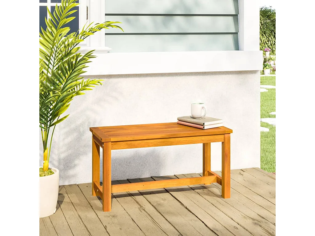Gartenbank 80x35x45 cm aus massivem Akazienholz