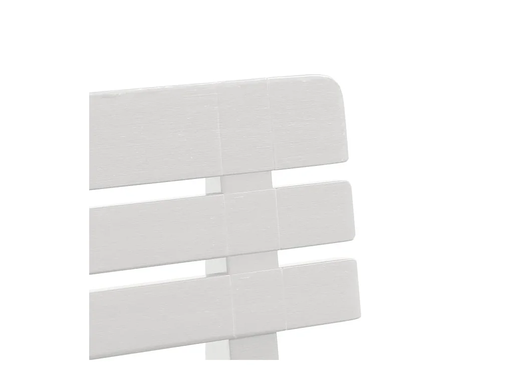 Banco de jardim branco 110x52x71 cm polipropileno