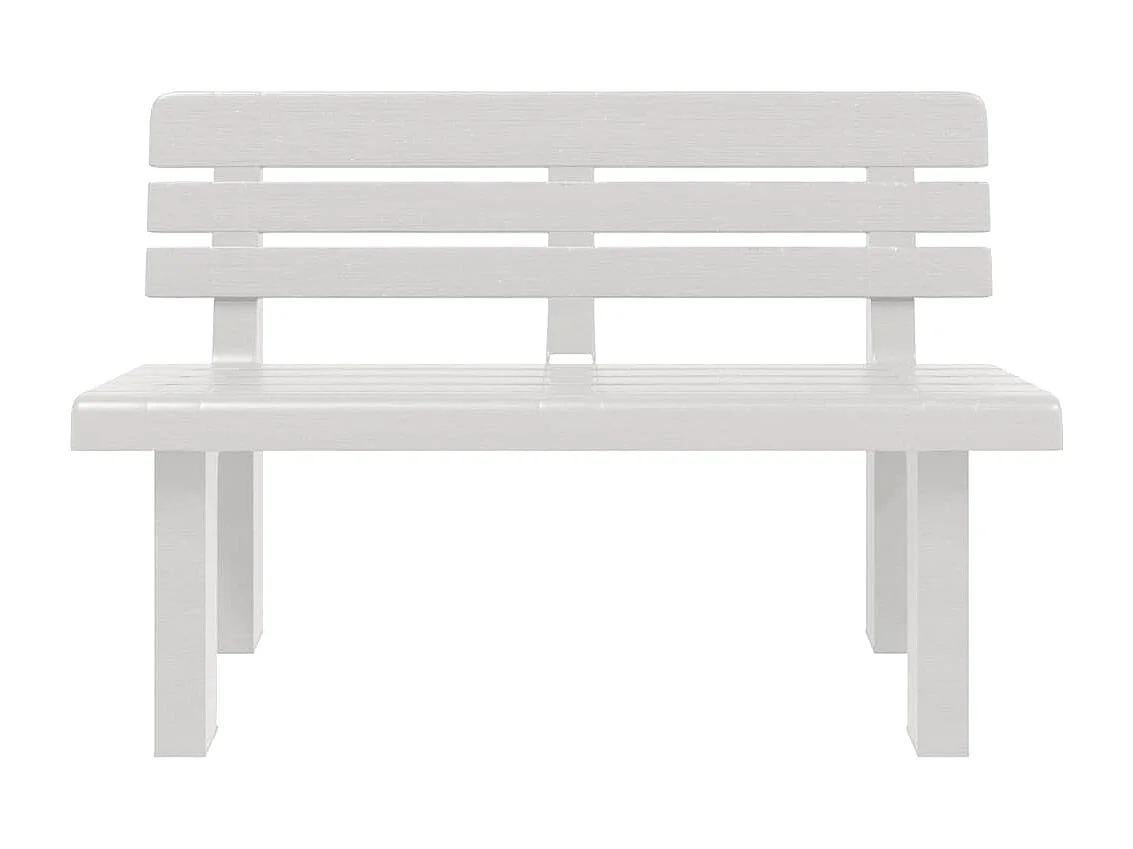 Banco de jardim branco 110x52x71 cm polipropileno