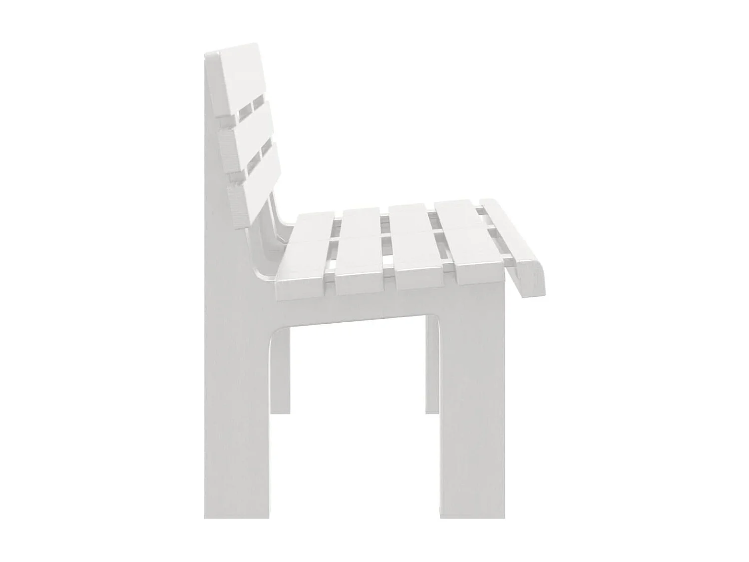 Banco de jardim branco 110x52x71 cm polipropileno