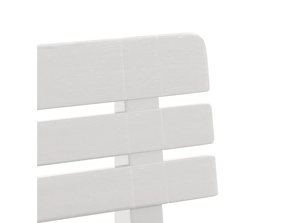 Banco de jardim branco 110x52x71 cm polipropileno