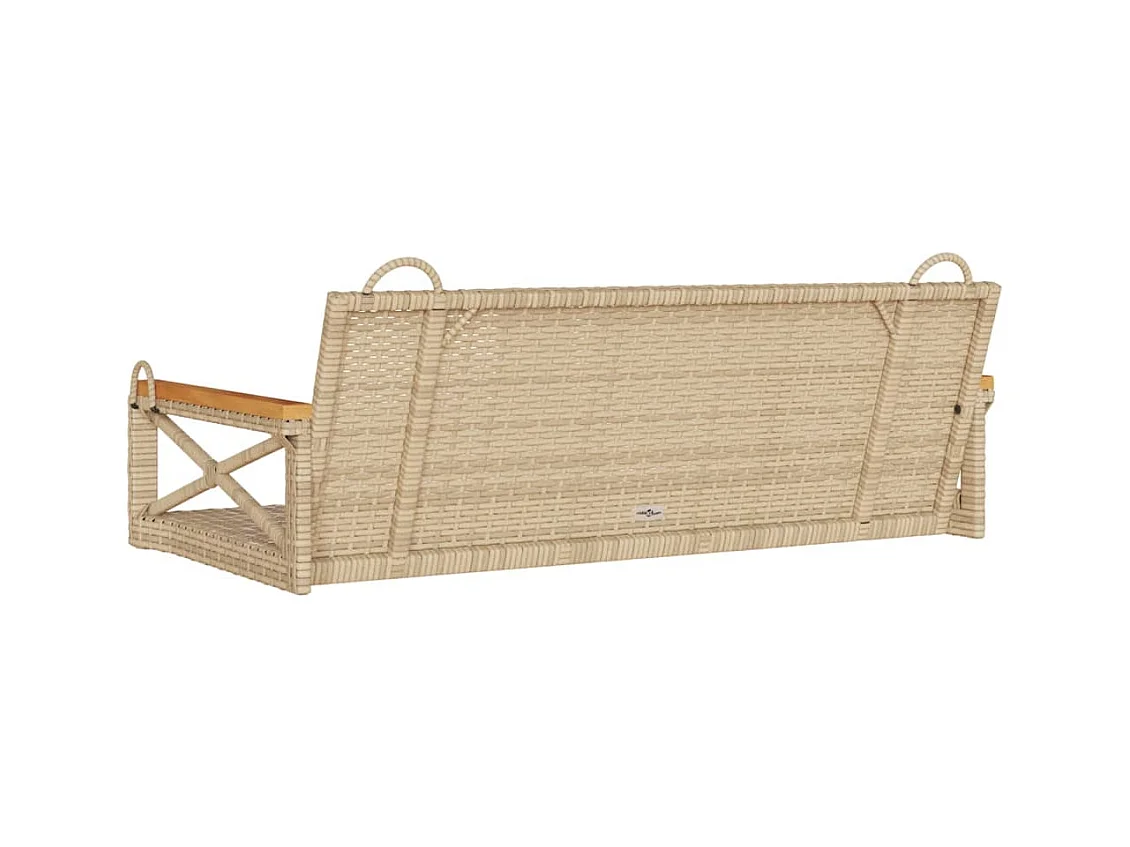 Balancelle beige 109x62x40 cm résine tressée