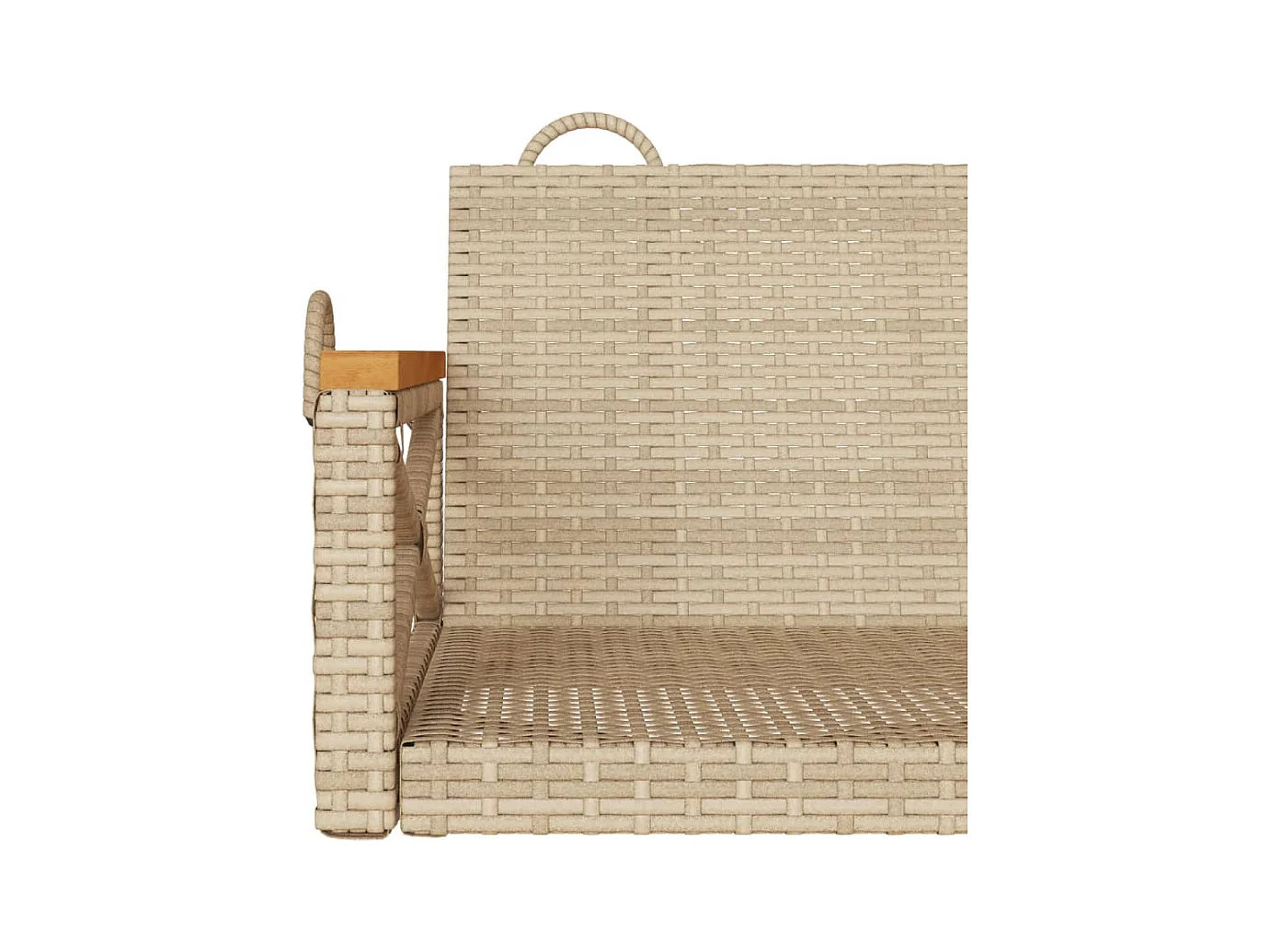 Balancelle beige 109x62x40 cm résine tressée
