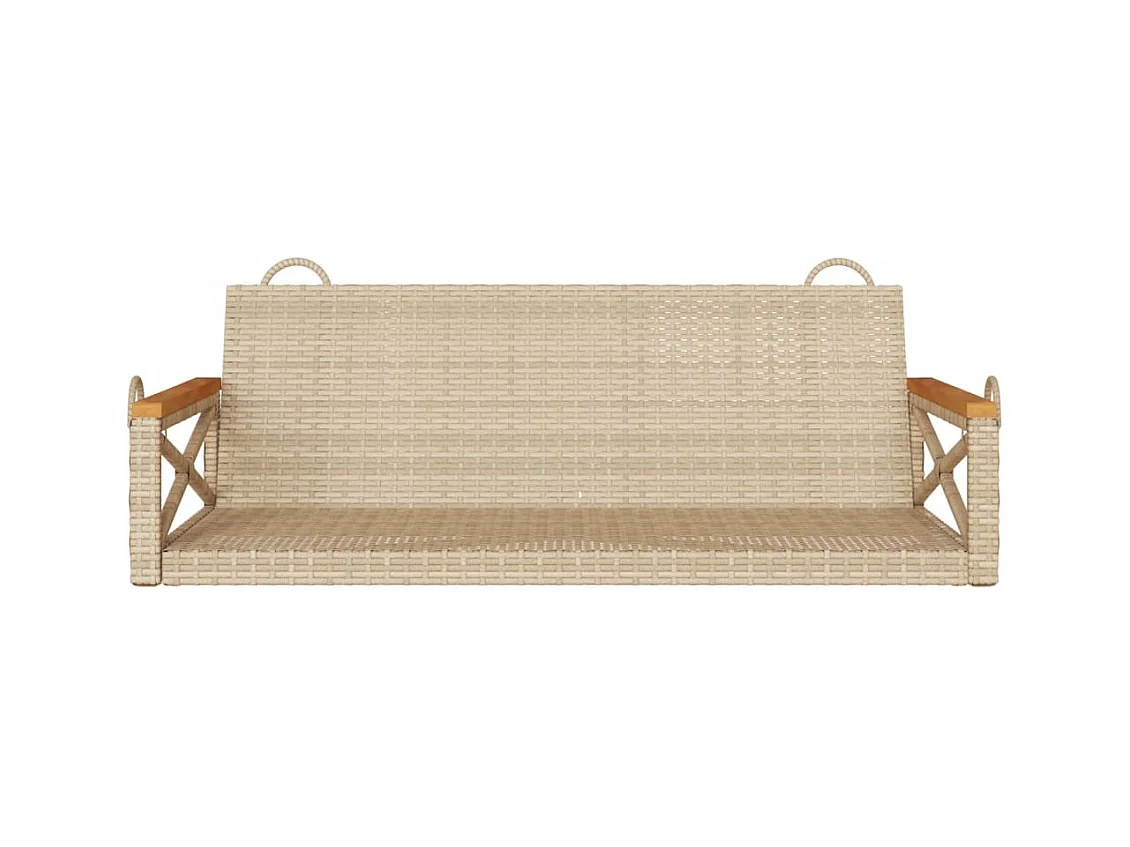 Balancelle beige 109x62x40 cm résine tressée