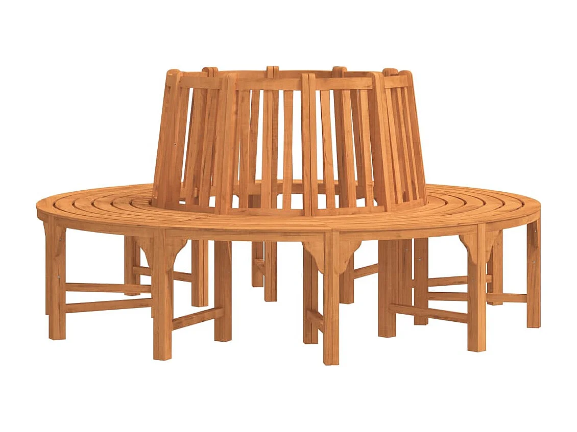 Banc de tour d'arbre rond Ø208 cm bois massif eucalyptus