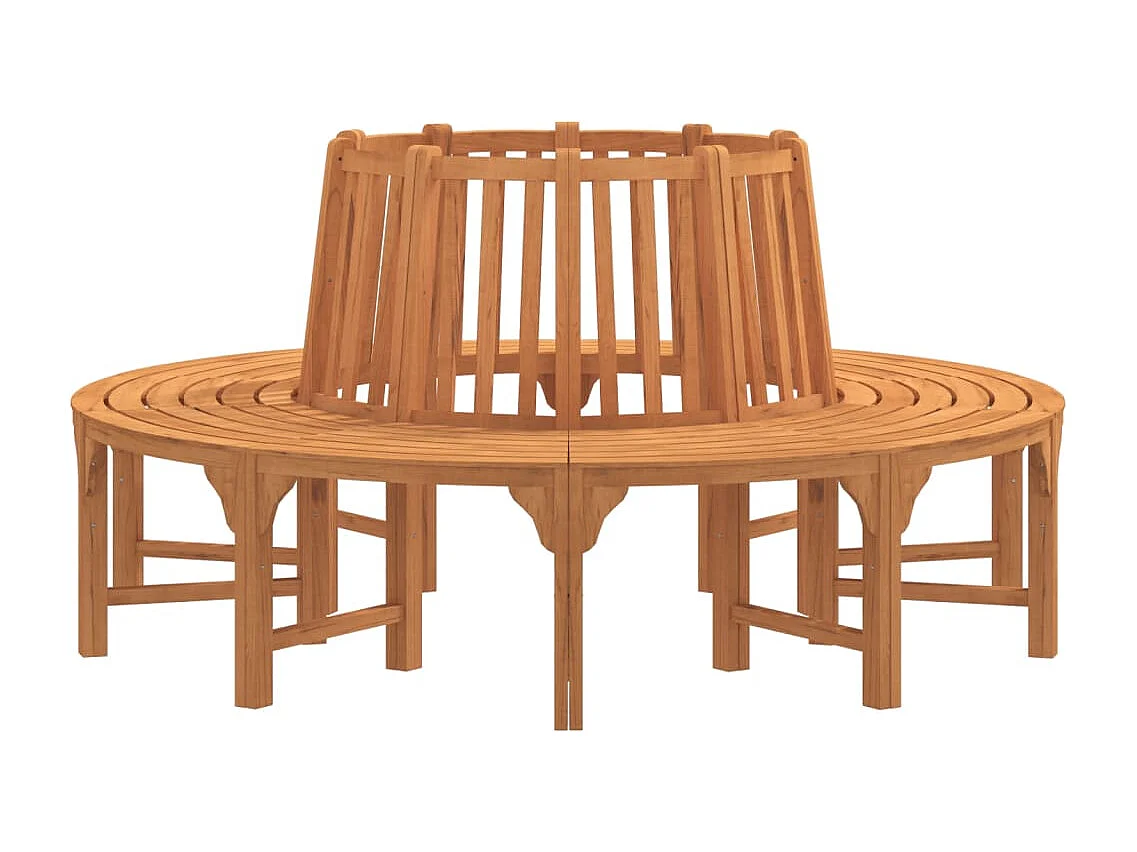 Banc de tour d'arbre rond Ø208 cm bois massif eucalyptus