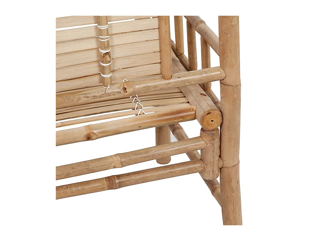 Banc de jardin avec coussin 120 cm Bambou