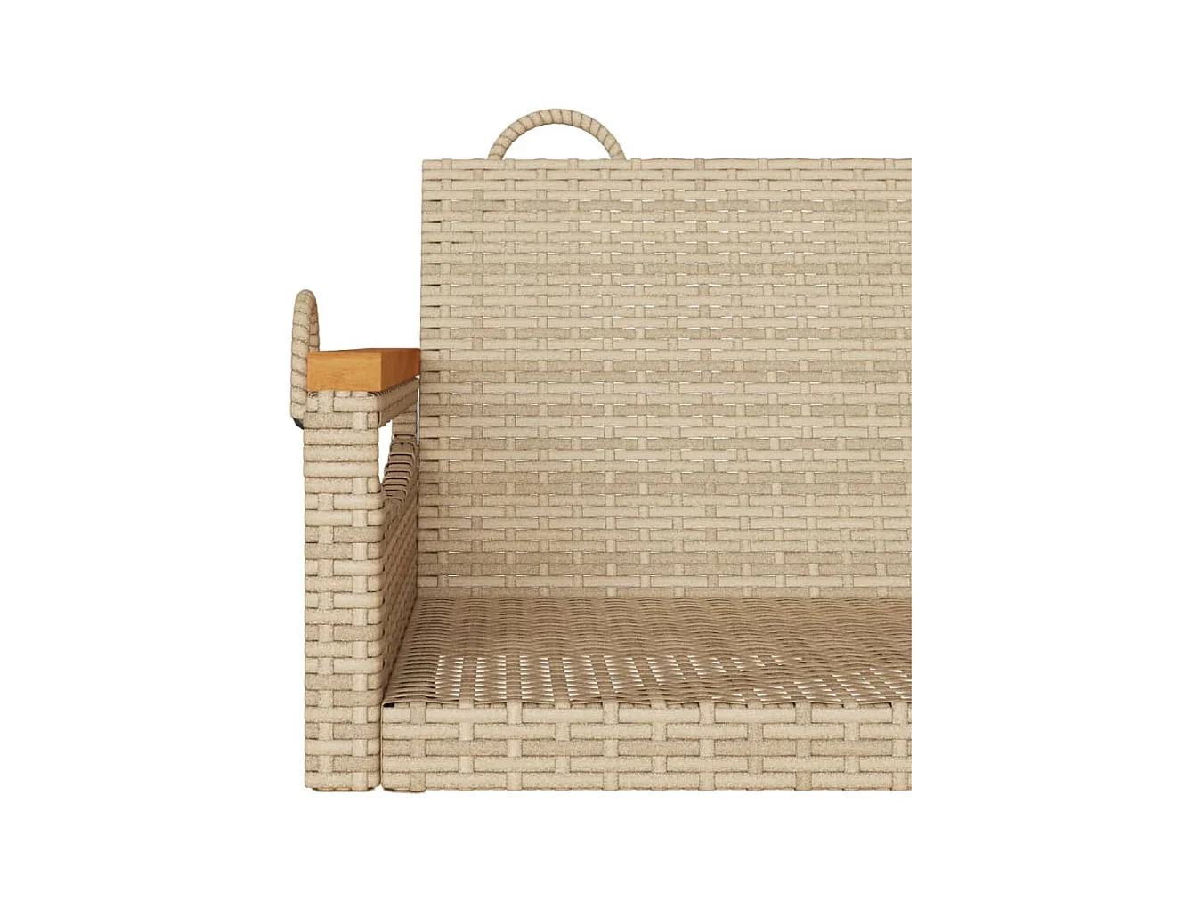 Balancelle beige 63x62x40 cm résine tressée