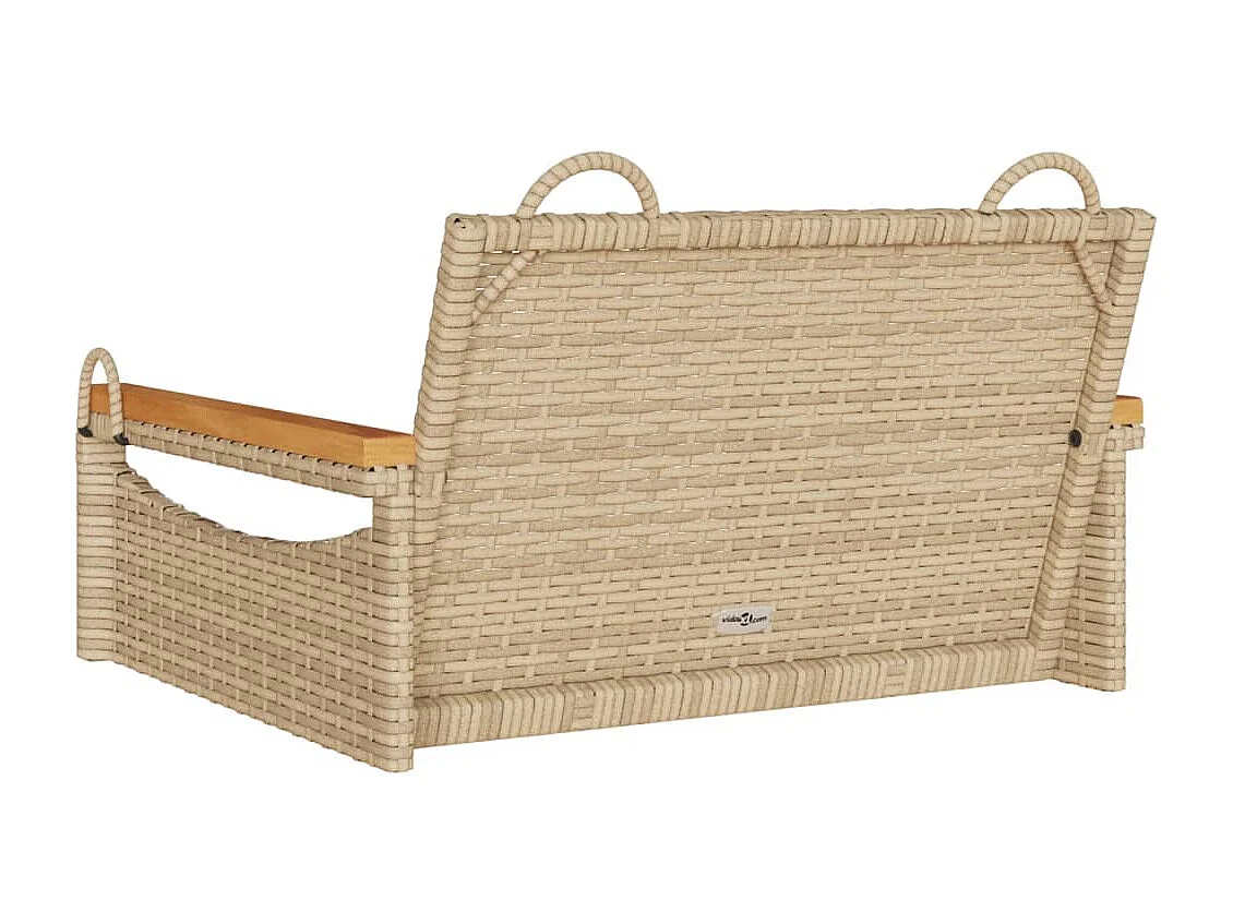 Balancelle beige 63x62x40 cm résine tressée