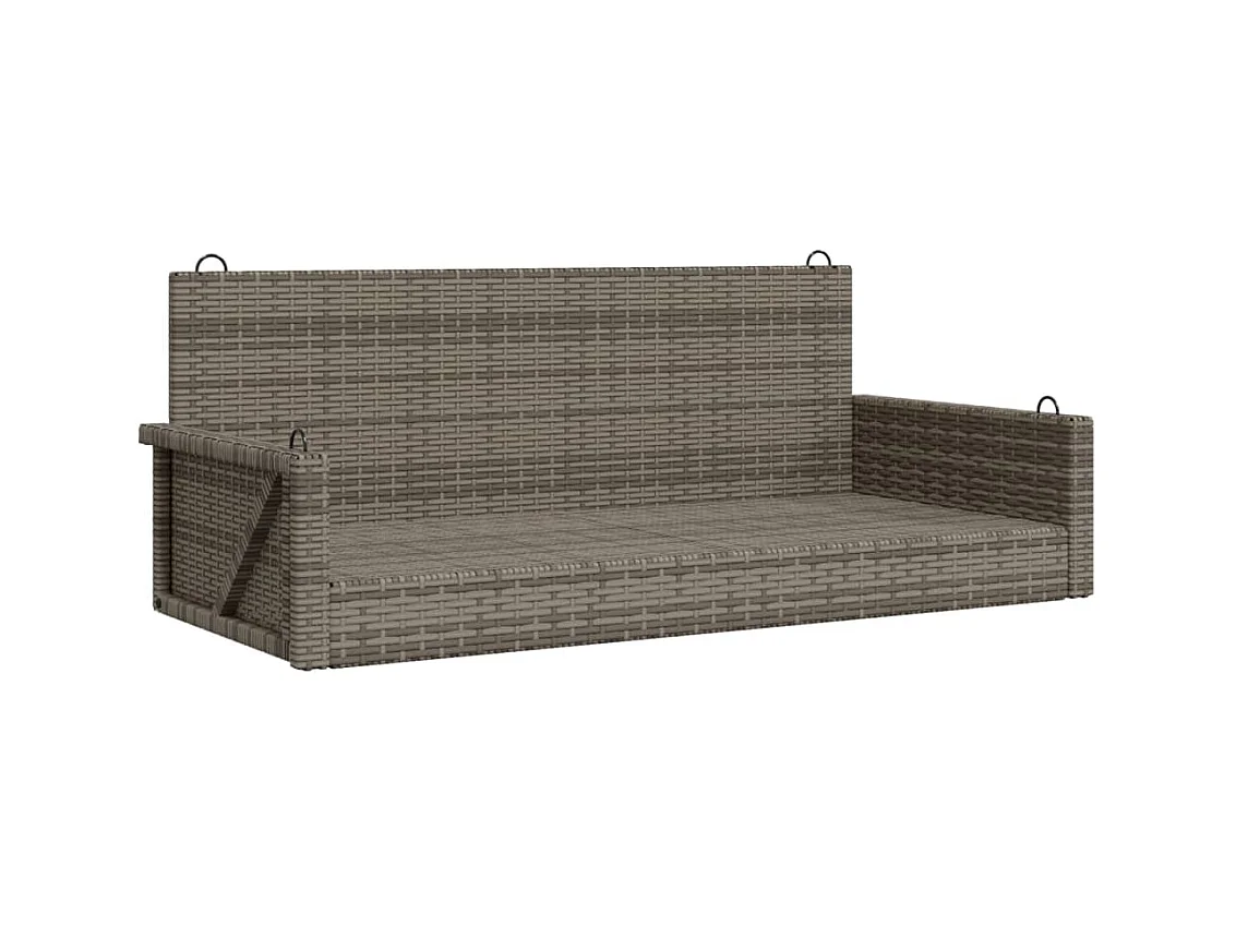 Balancelle gris 119x56x48 cm résine tressée