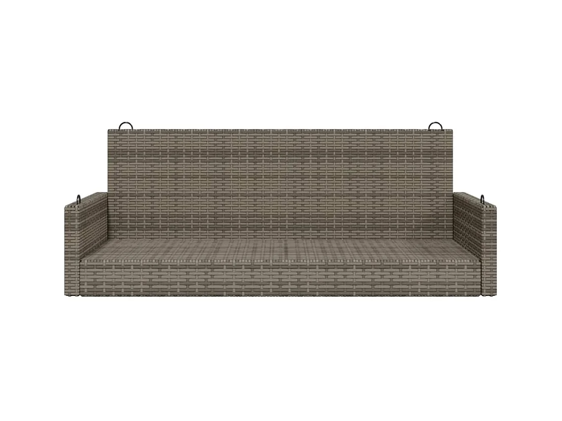 Balancelle gris 119x56x48 cm résine tressée