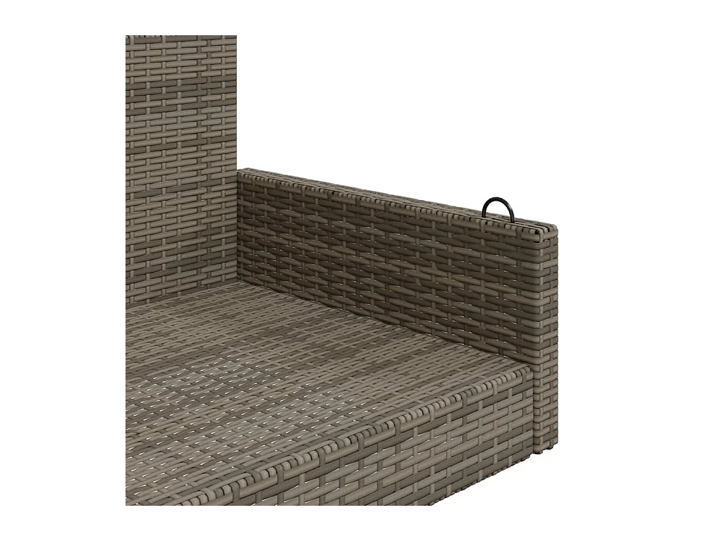Balancelle gris 119x56x48 cm résine tressée
