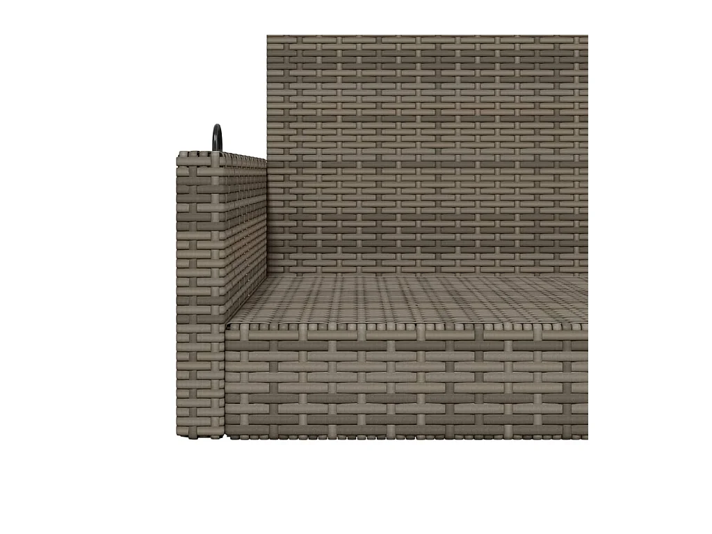 Balancelle gris 119x56x48 cm résine tressée