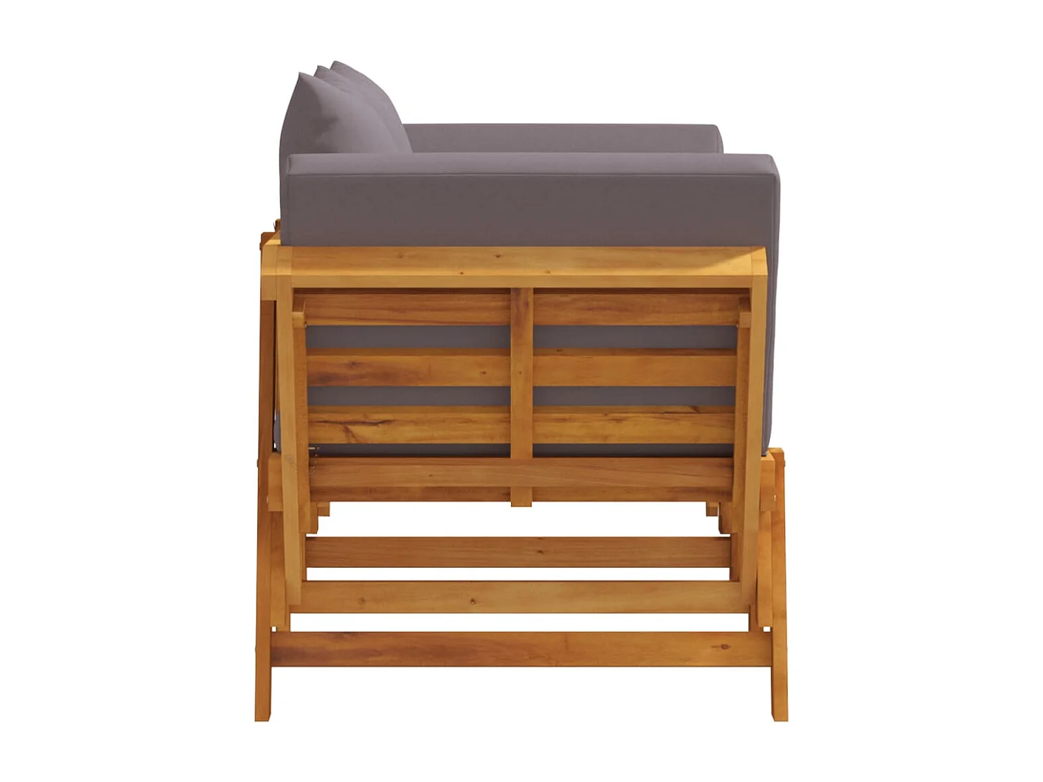 Banc de jardin avec coussins 2 en 1 bois d'acacia massif