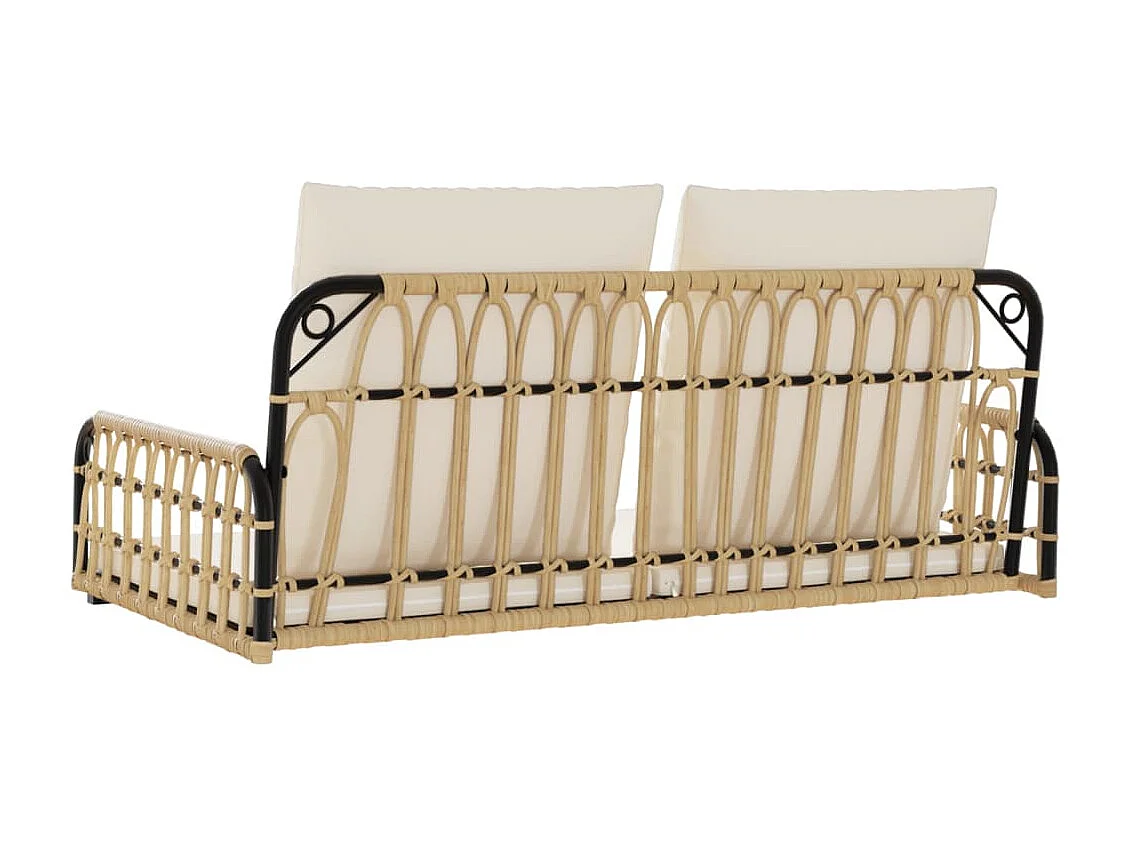 Balanço com almofadas 105x58x38 cm resina tecida e aço