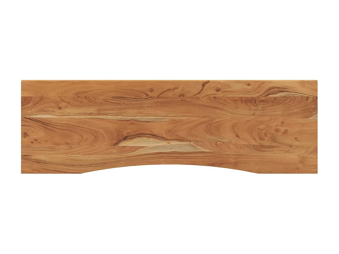 Tampo de mesa retangular em madeira de acácia maciça 160x50x2,5 cm