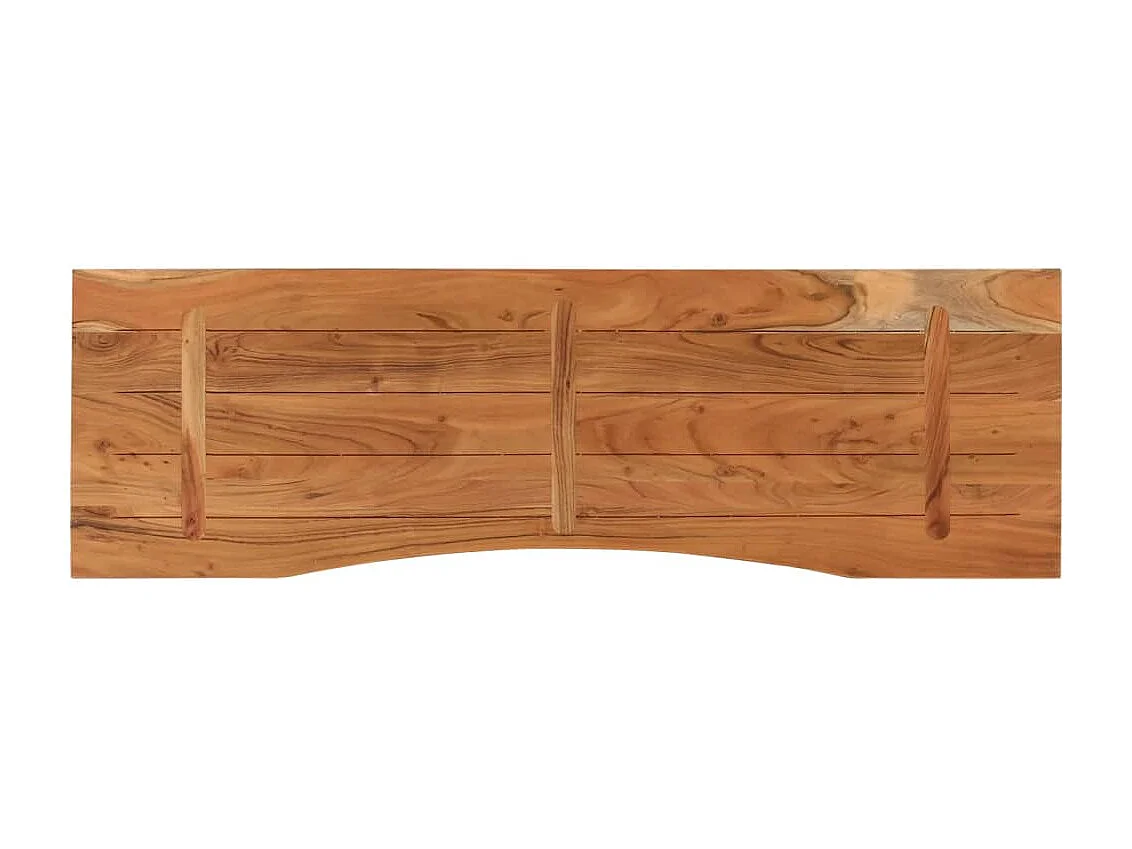 Tampo de mesa retangular em madeira de acácia maciça 160x50x2,5 cm