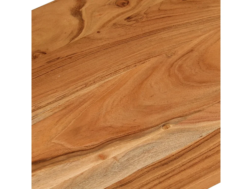 Tampo de mesa retangular em madeira de acácia maciça 160x50x2,5 cm