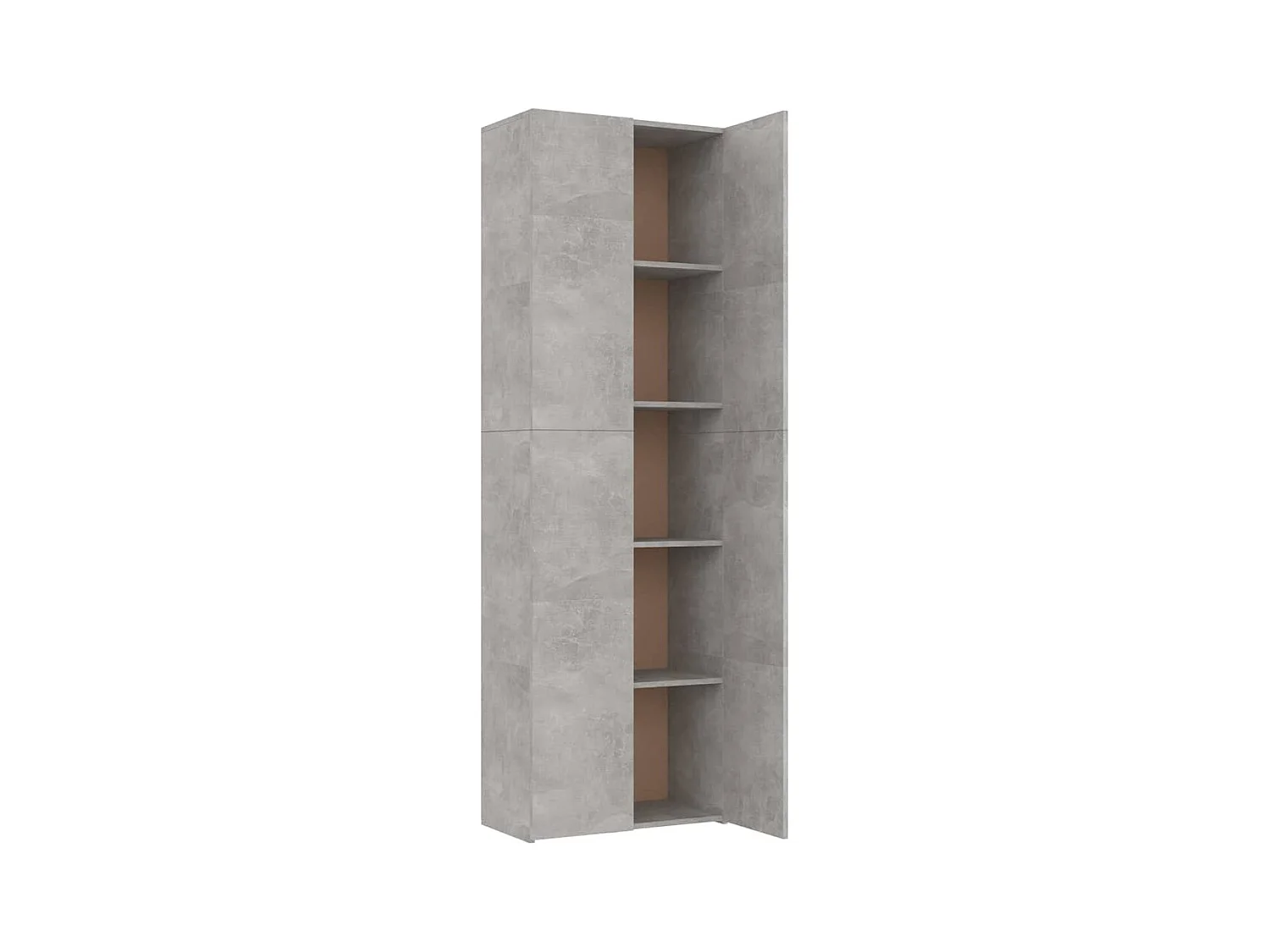 Armoire de bureau Gris béton 60x32x190 cm Bois d'ingénierie