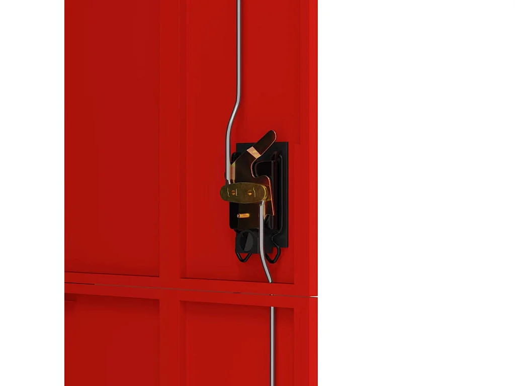 Antraciet en rode archiefkast 90x40x180 cm staal