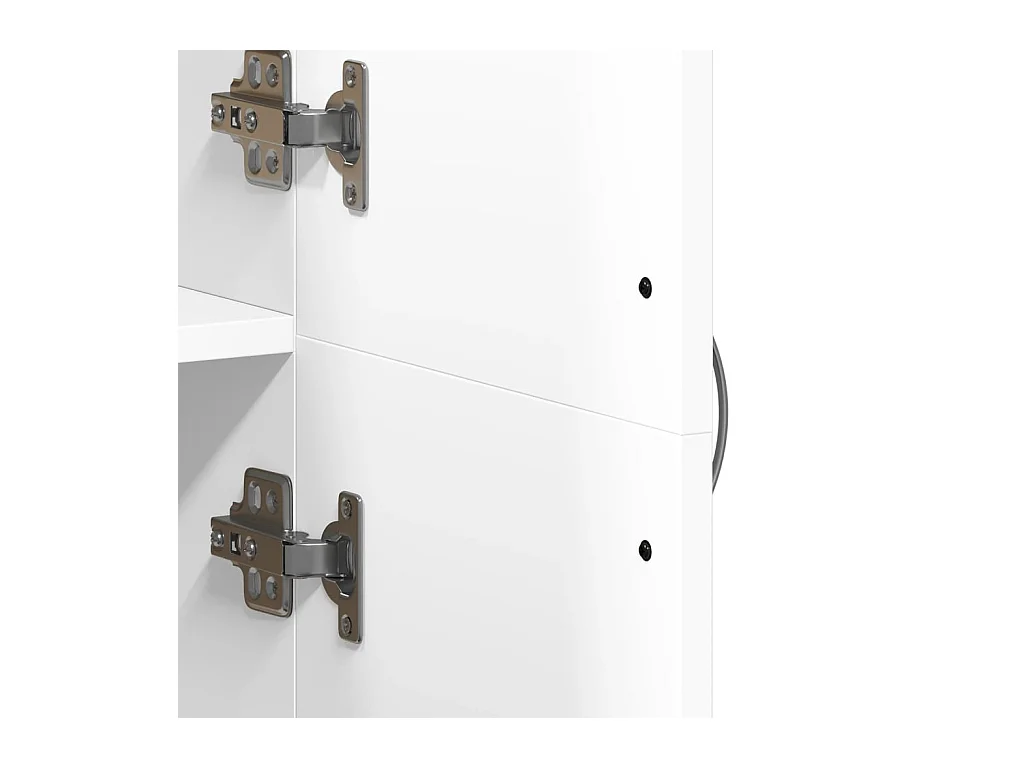 Weißer Aktenschrank 60x32x153 cm aus Holzwerkstoff