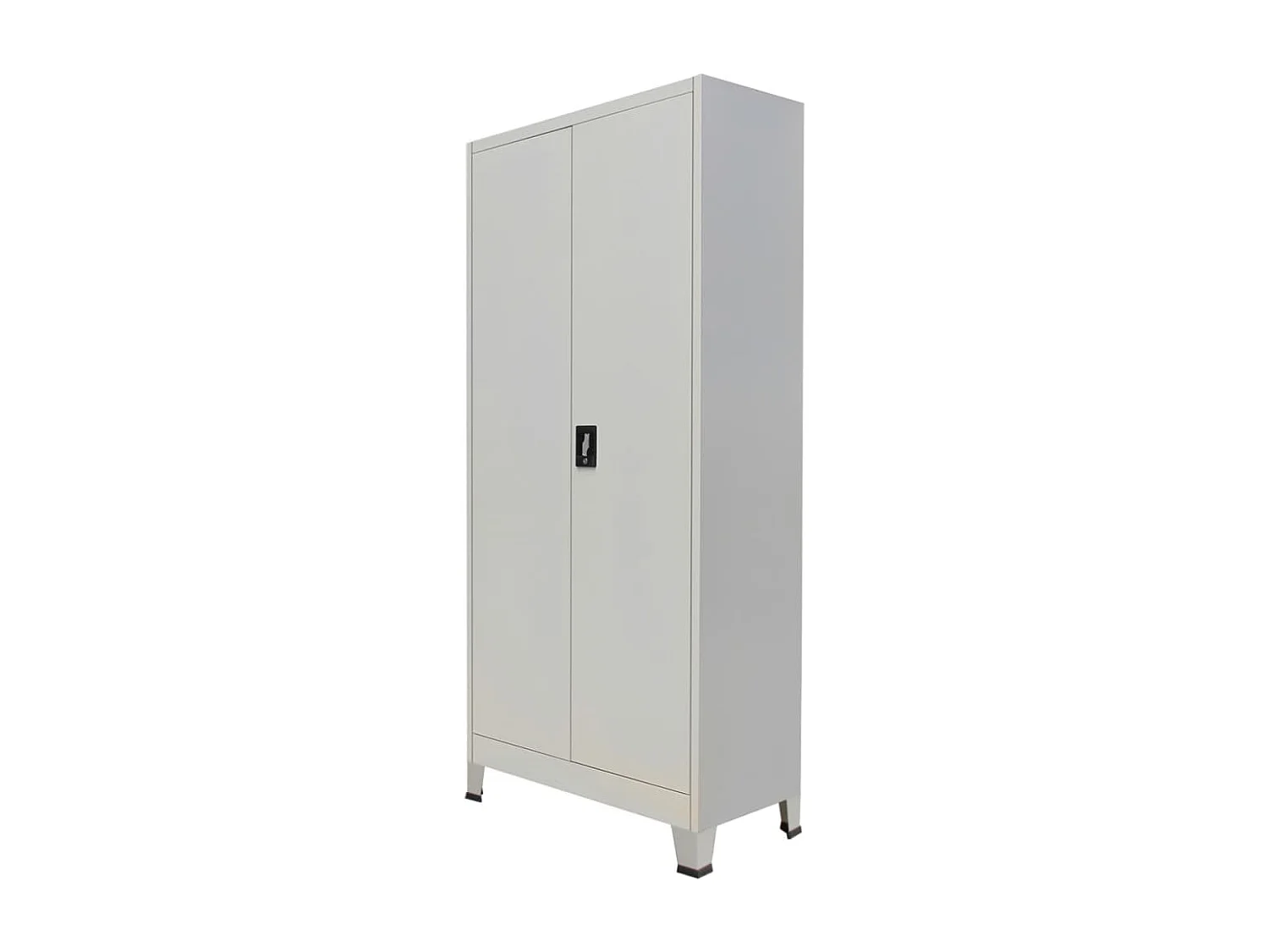 Armoire de bureau avec 2 portes Acier 90 x 40 x 180 cm Gris