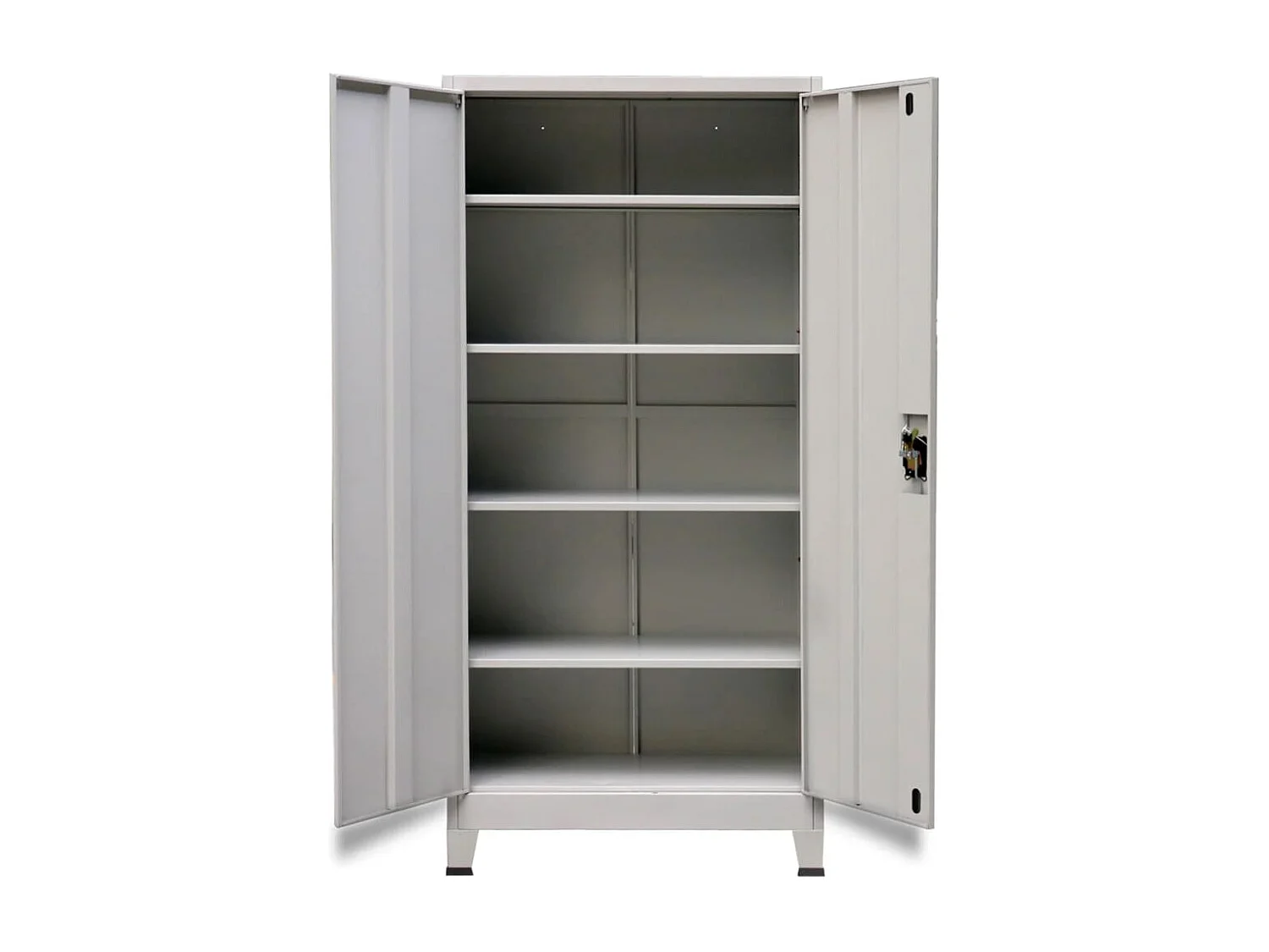 Armoire de bureau avec 2 portes Acier 90 x 40 x 180 cm Gris