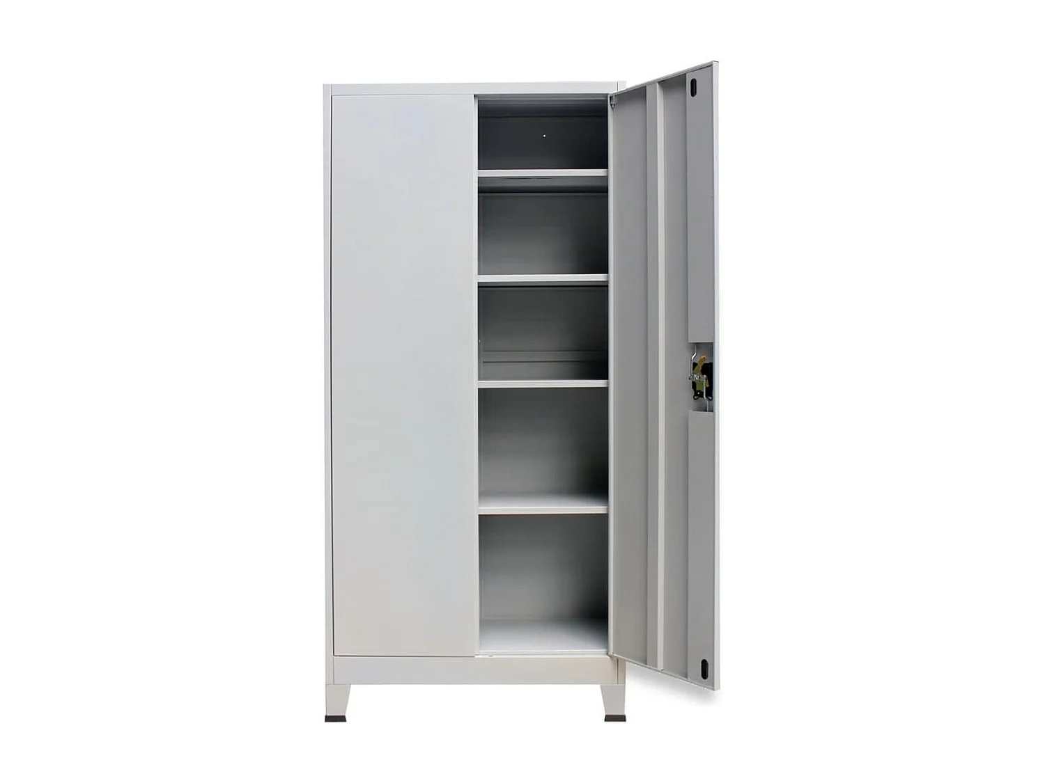 Armoire de bureau avec 2 portes Acier 90 x 40 x 180 cm Gris