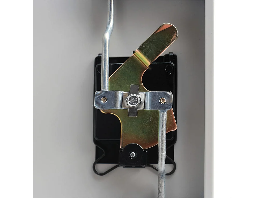 Armoire de bureau avec 2 portes Acier 90 x 40 x 180 cm Gris