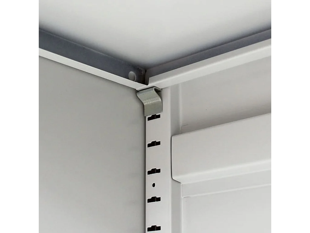 Armoire de bureau avec 2 portes Acier 90 x 40 x 180 cm Gris