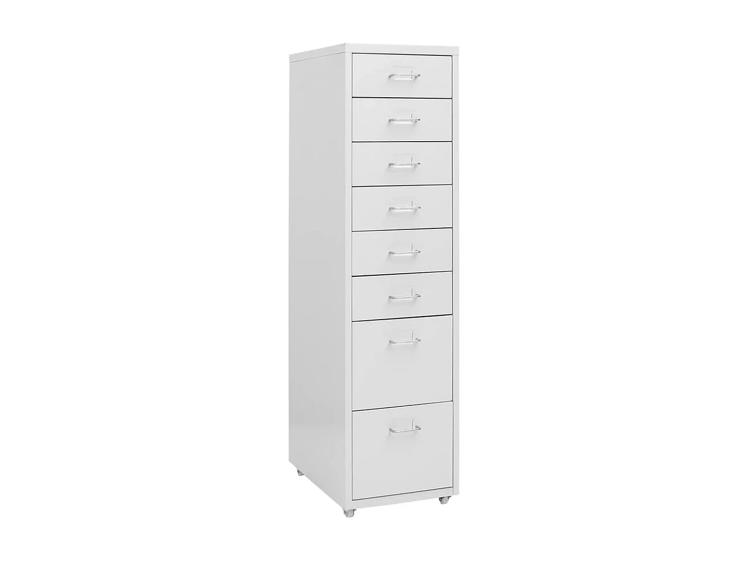 Schedario mobile Grigio 28x41x109 cm Metallo