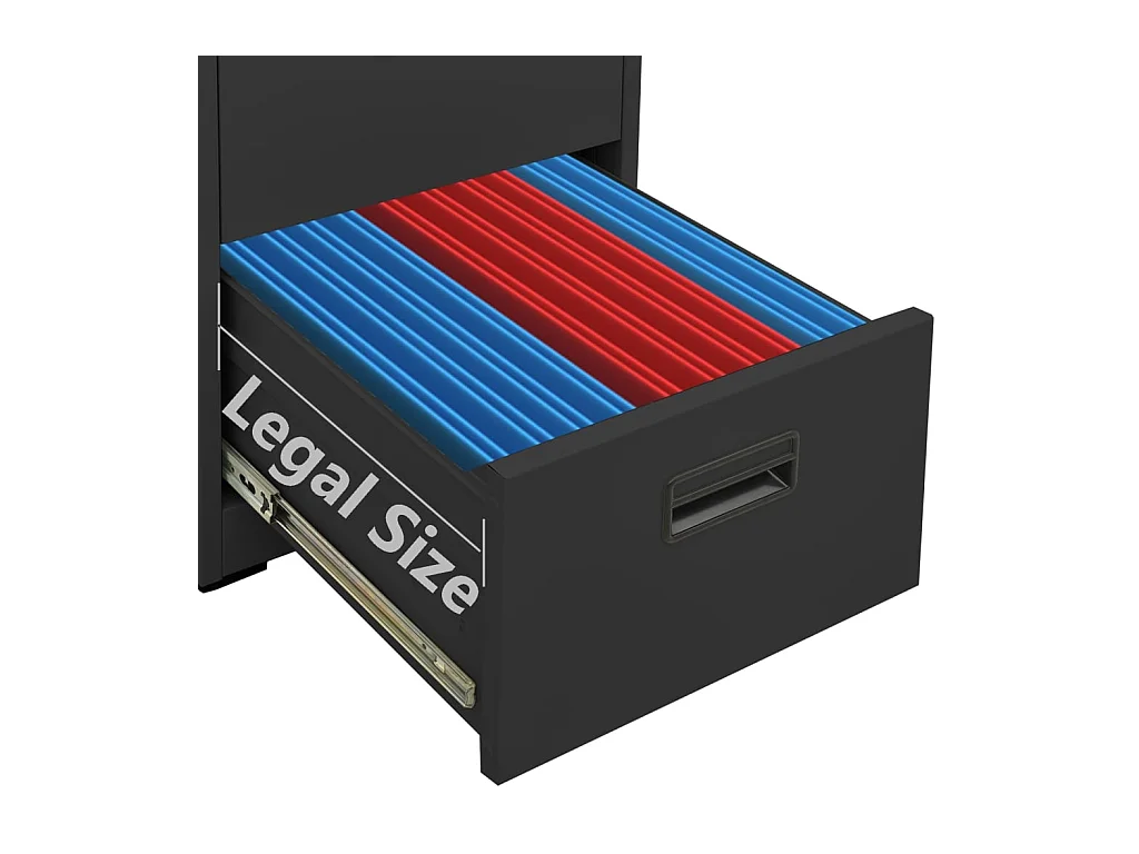 Schedario antracite 46x62x133 cm Acciaio