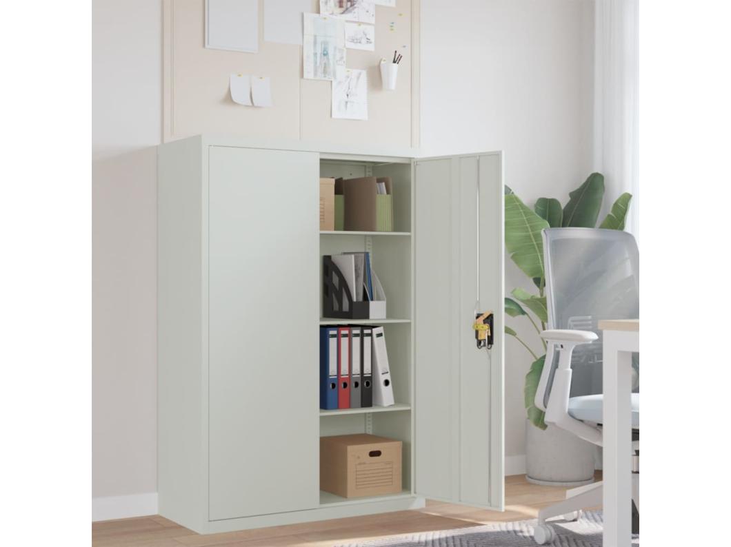 Mueble de oficina 90x40x140 cm Gris Acero