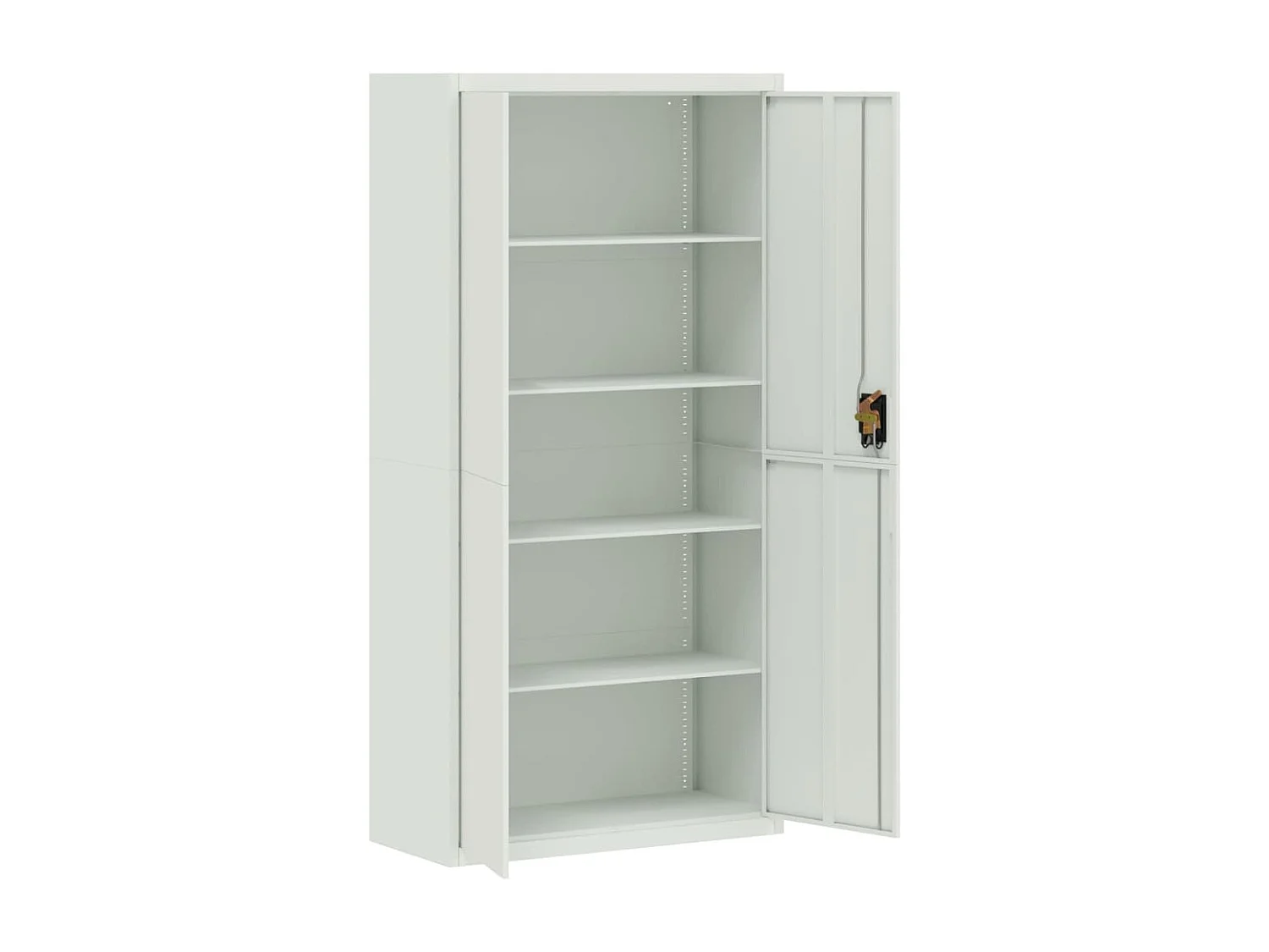 Classeur gris clair 90x40x180 cm acier