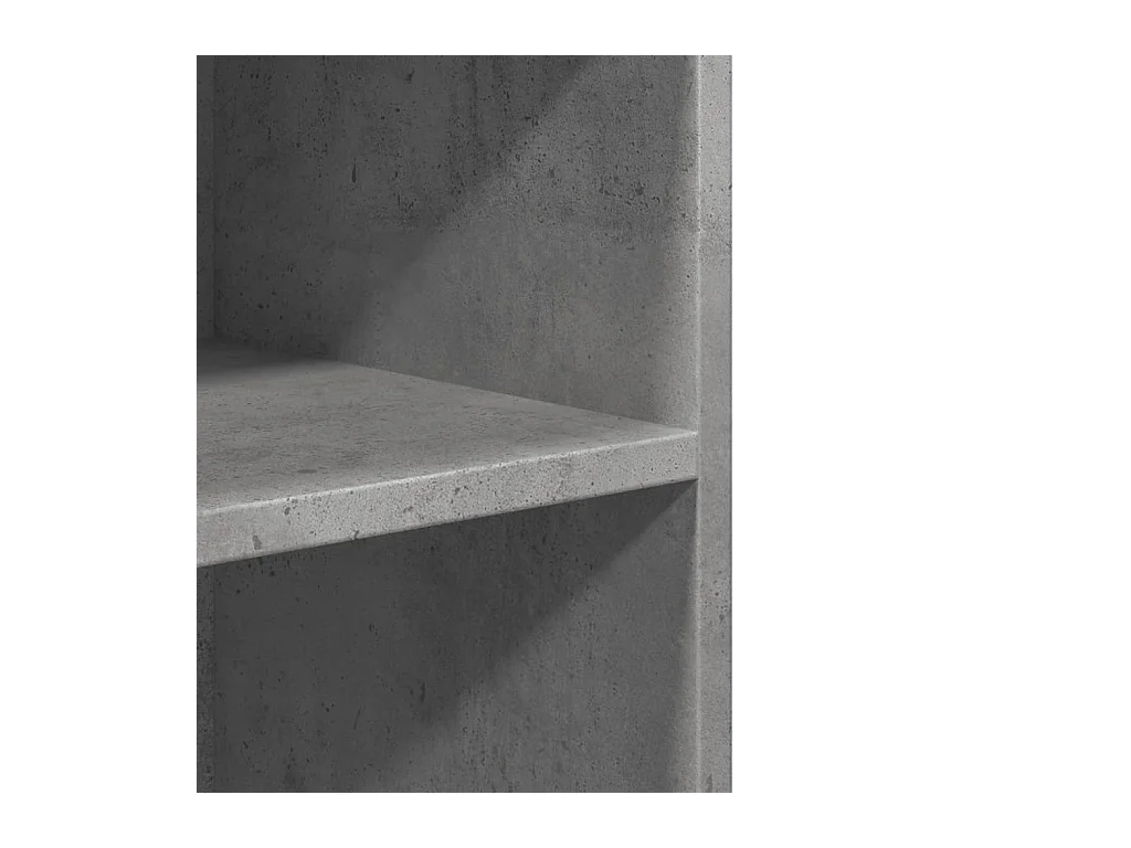 Tavolino con ruote in multistrato grigio cemento